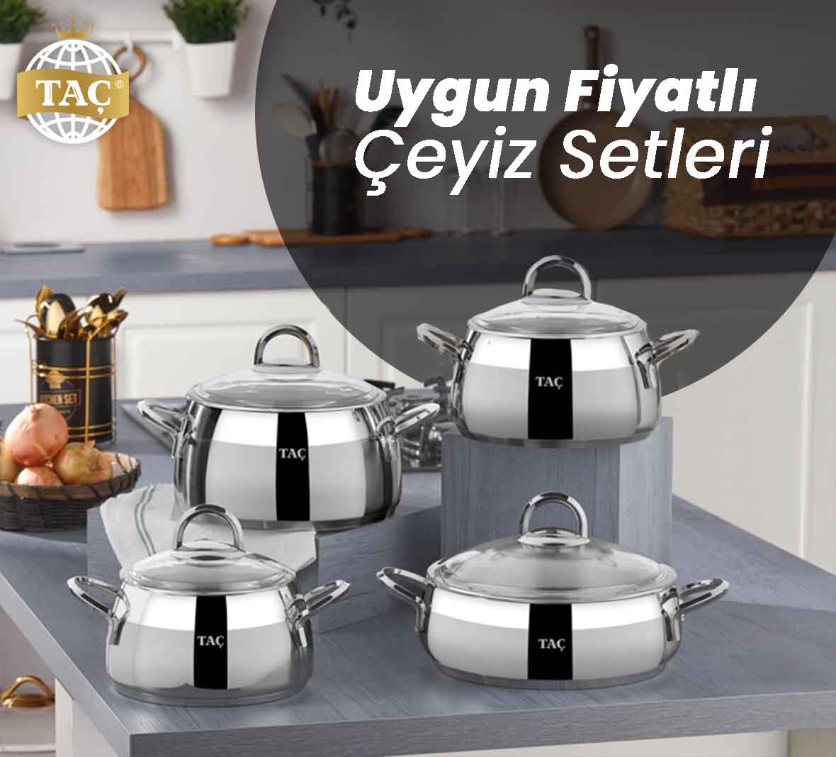 Uygun Fiyatlı Çeyiz Setleri Modelleri Satışı Satışları için İletişim - Taç